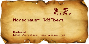Morschauer Róbert névjegykártya